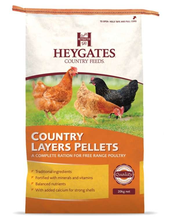Heygates Country Layers Pellets 20kg - FREE P&P
