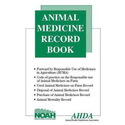 Animal Medicine Record Book