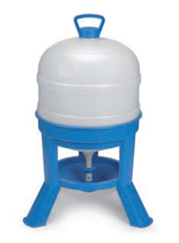 Copele Tripod Poultry Drinker With Legs Blue and White