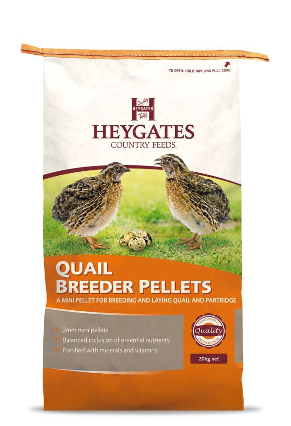 Heygates Quail Breeder Pellets 20kg - FREE P&P