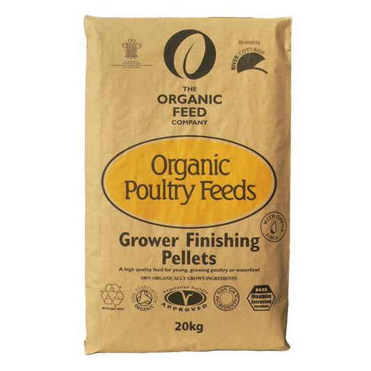 Allen And Page Smallholder Range Organic Poultry Grower Finisher Pellets 20kg
